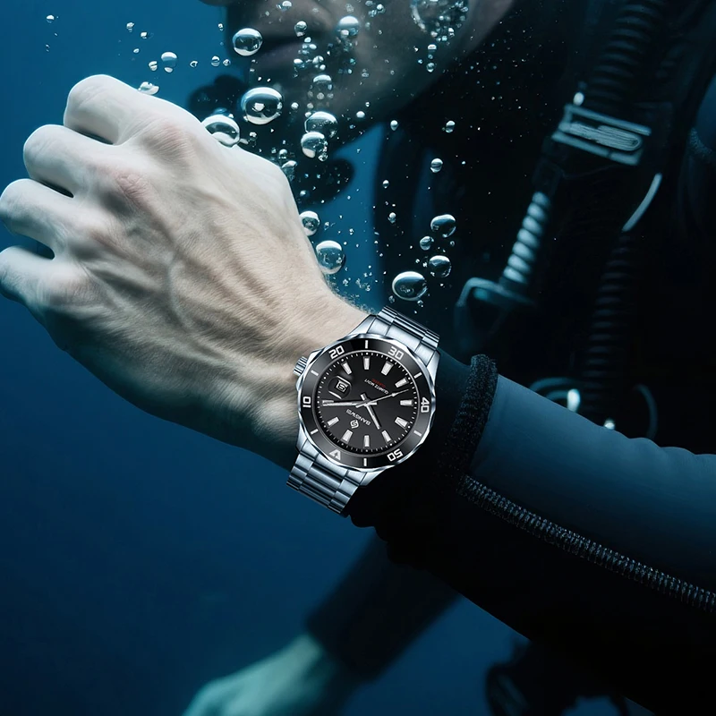 2025 BANGWEI Sports Men Quartz Wristwatches Stainless Steel Strong Luminous Watch Top Brand Luxury 30M Waterproof Watch For Men