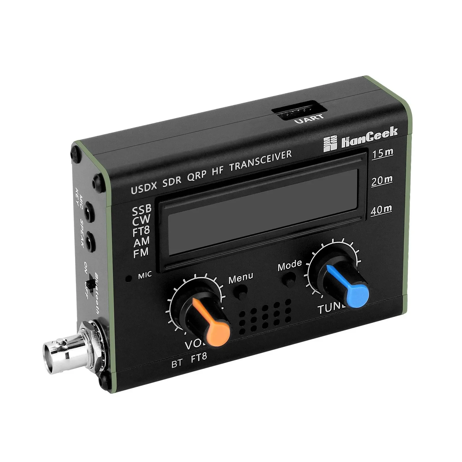 good price HAMGEEK USDX-FT8 5W All Mode HF Transceiver 3-Band QRP Transceiver BT QCX-SSB SSB 15m/20m/40m Wireless Infrastructure