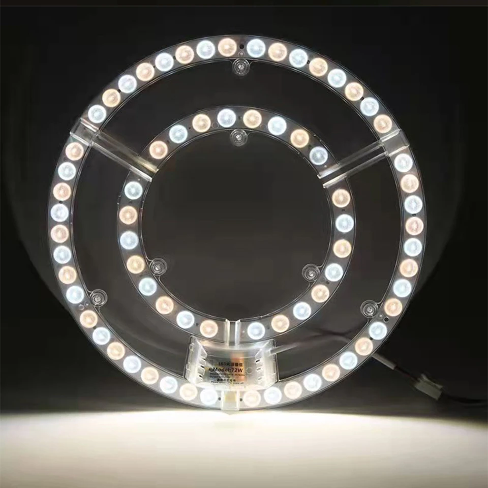 Luces Led redondas de 48W/72W, módulo magnético de luz, tubo CIRCULAR de repuesto, lámpara de techo magnética