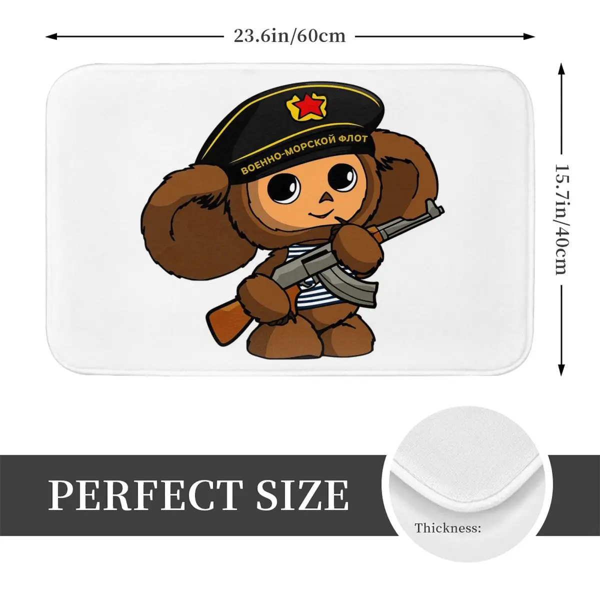 Cheburashka Doormat Kitchen Entrance Home Floor Mat Anti-slip Carpet Rug for Living room Footpad Mats
