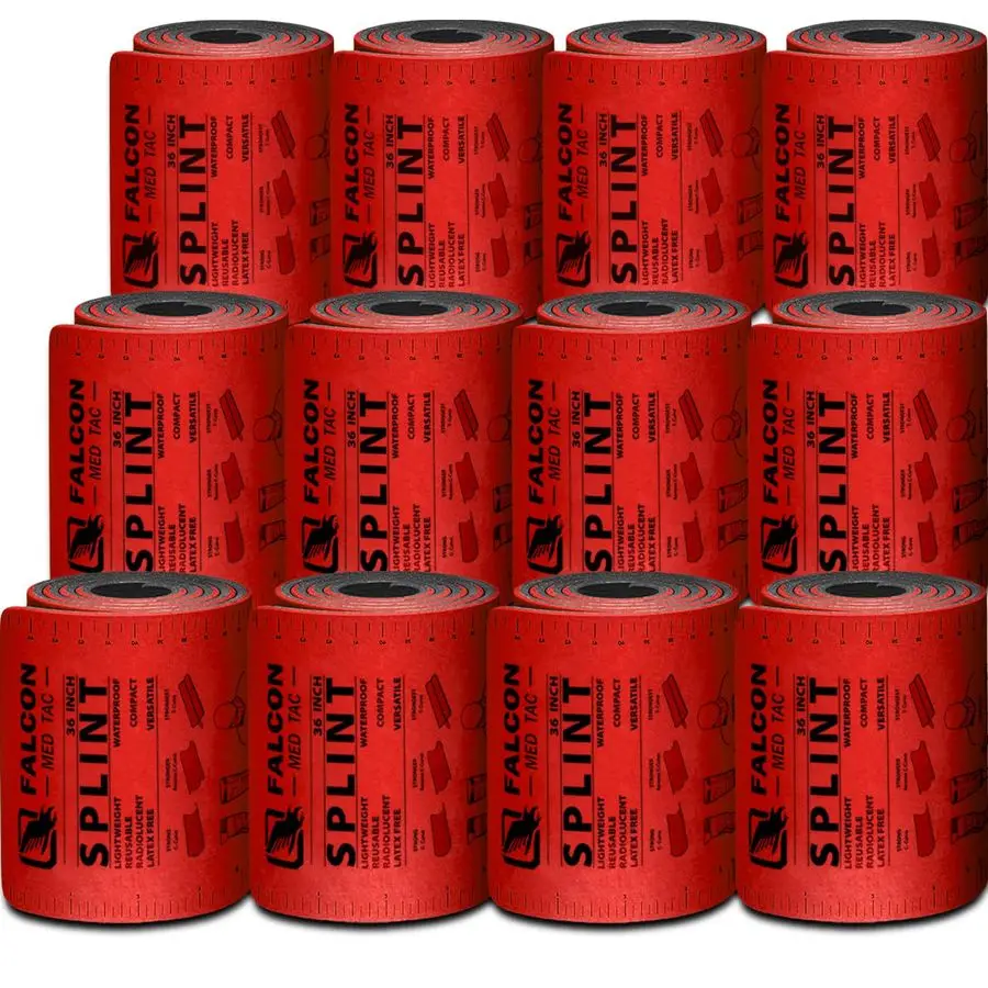 

Inch First Aid Splint Roll Pack Waterproof Reusable Lightweight Combat Field Splint For Bone Fracture 12 Pack