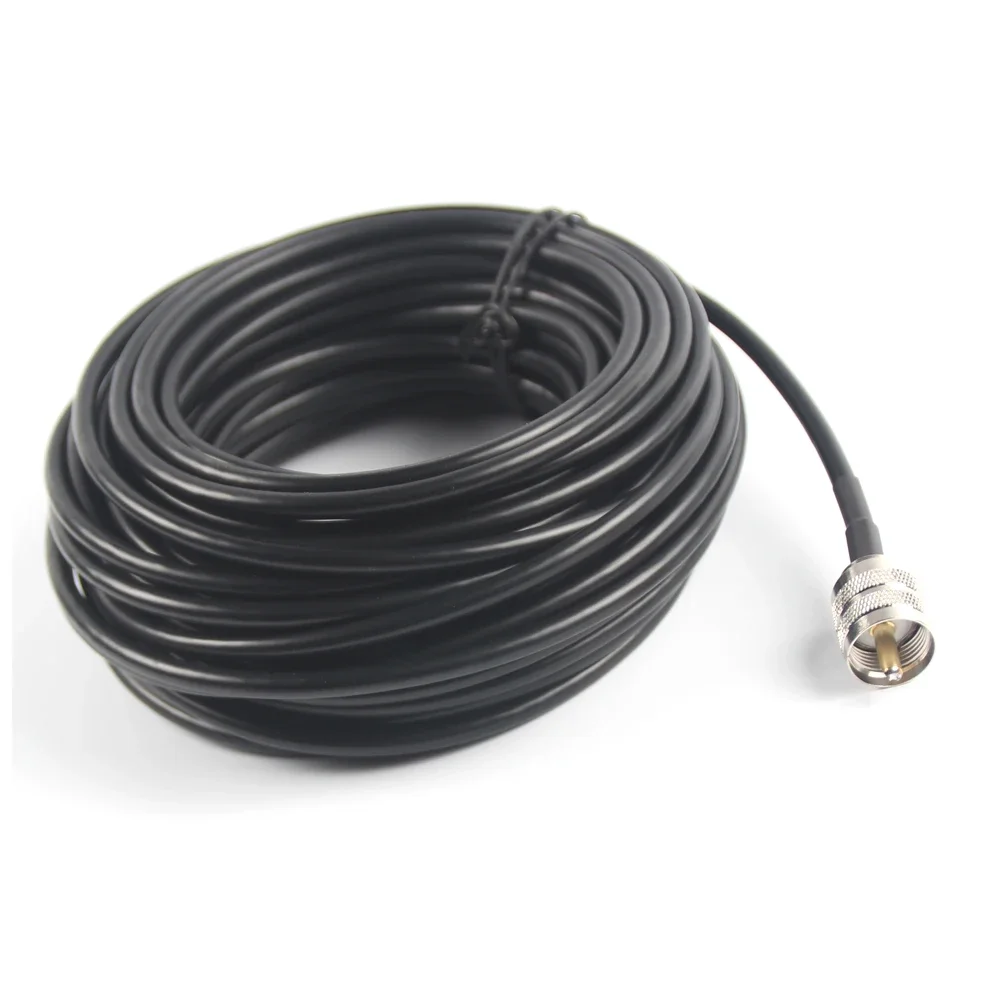 Gtwoilt 50ft RG58 coax coax UHF PL-259 connectoren amateur ham CB radio antenne kabel