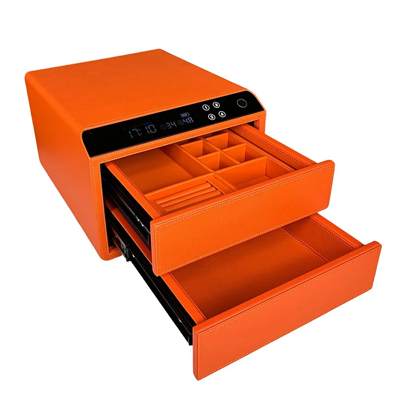 

New Design Hotel Smart Safe Deposit Box Anti-Drilling Steel Plate Semiconductor Fingerprint Recognition Safes