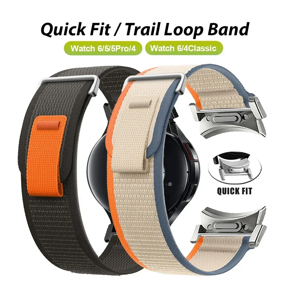 NO GAPS Trail Loop Band for Samsung Galaxy Watch 6 Classic 47mm 40 44mm 43mm Correa Quick Fit Nylon Galaxy 5 Pro 45mm Watch Band