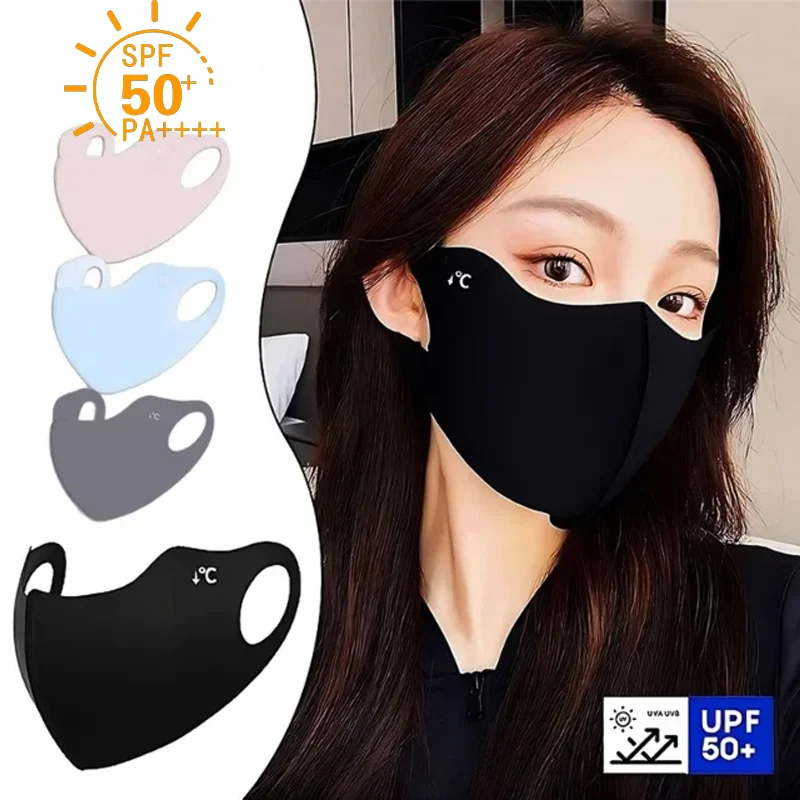 

3D дышащая маска-балаклава из ледяного шелка для мужчин и женщин, моющаяся, с защитой от УФ-излучения, с защитой шеи, идеально подходит для летних видов спорта на открытом воздухе