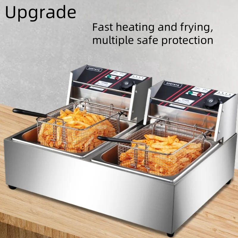 commercial-frying-oven-cooking-noodle-oven-electric-fried-chicken-deep-fryer-large-capacity-single-double-cylinder-frying-oven