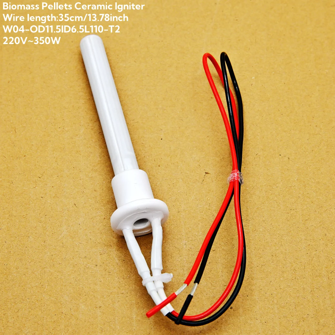 220v350w ignição cerâmica tubos de aquecimento cerâmica vela de ignição para fogão a pelota 11.5*6.5*110mm ignição de fogão a pelota