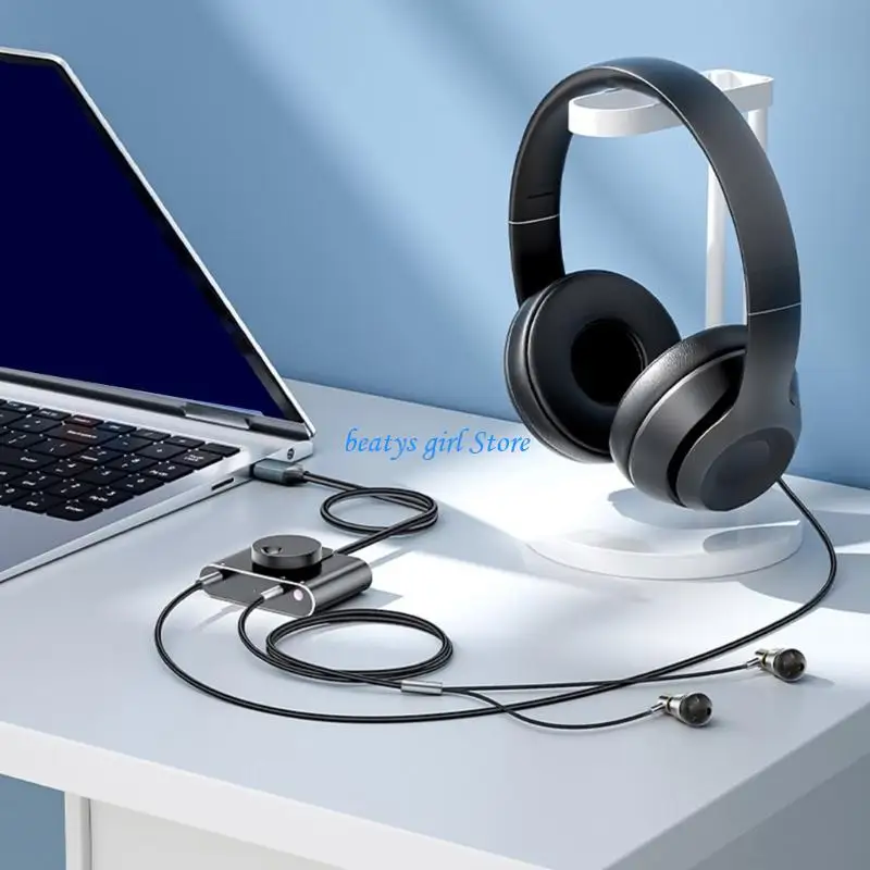 

C7AB External Sound Card USB Adapter for Laptop Desktop Stereo Sound Card with 3.5mm