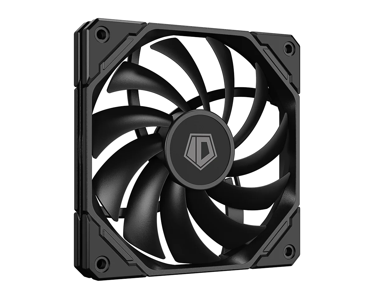 ID-REFROIDISSEMENT TF-12015-K mince profil bas ventilateur de refroidissement 4Pin PWM haute pression d'air, faible bruit et grand débit d'air, pour CPU & GPU & refroidisseur VGA