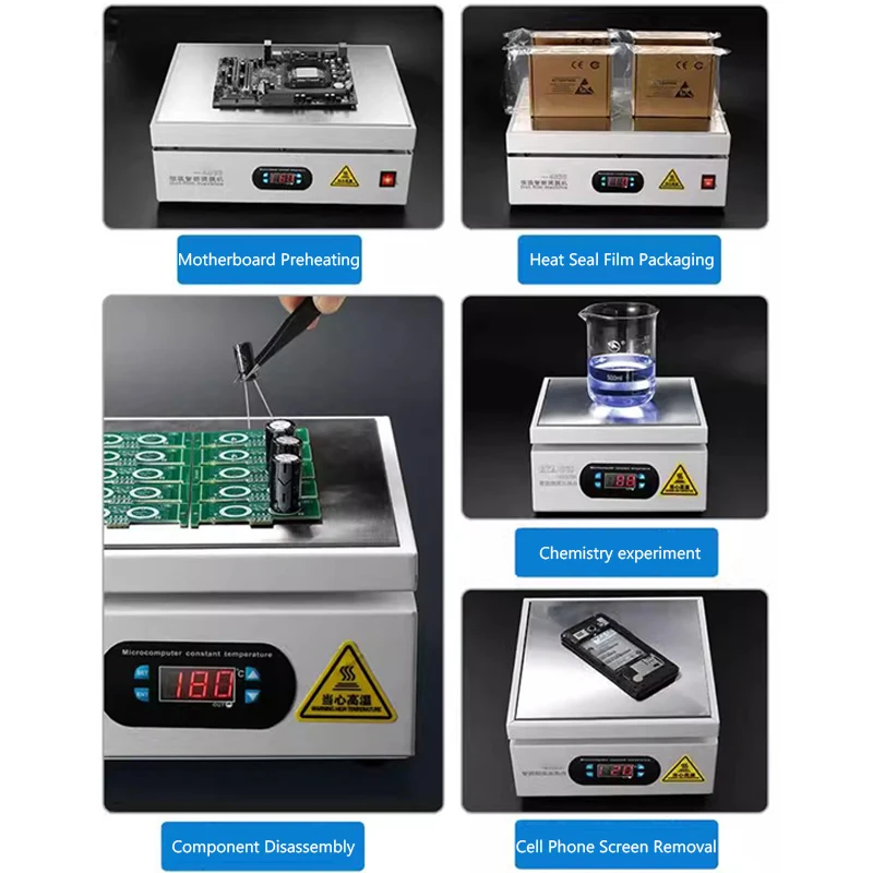 150*150mm Heating Station Digital Preheating Platform Electronic Hot Plate Maintenance Heating Station for PCB LCD Screen Repair