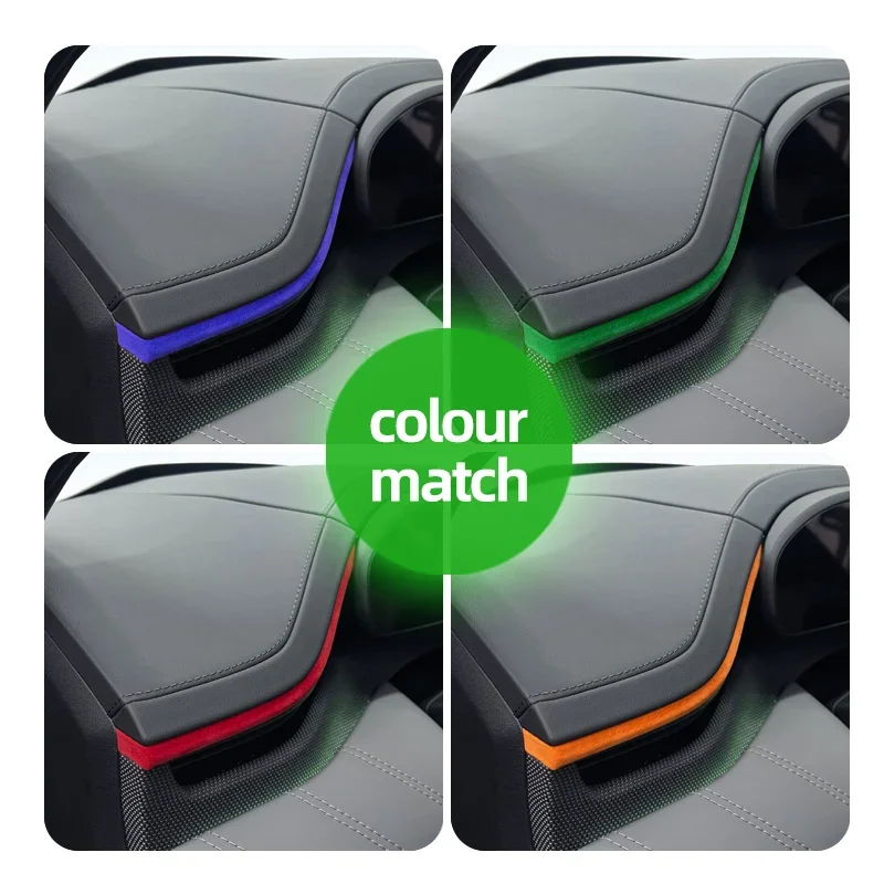 

Suitable for 2024 2025 ZEEKR 001 instrument panel chrome strip, suede thin sticker interior