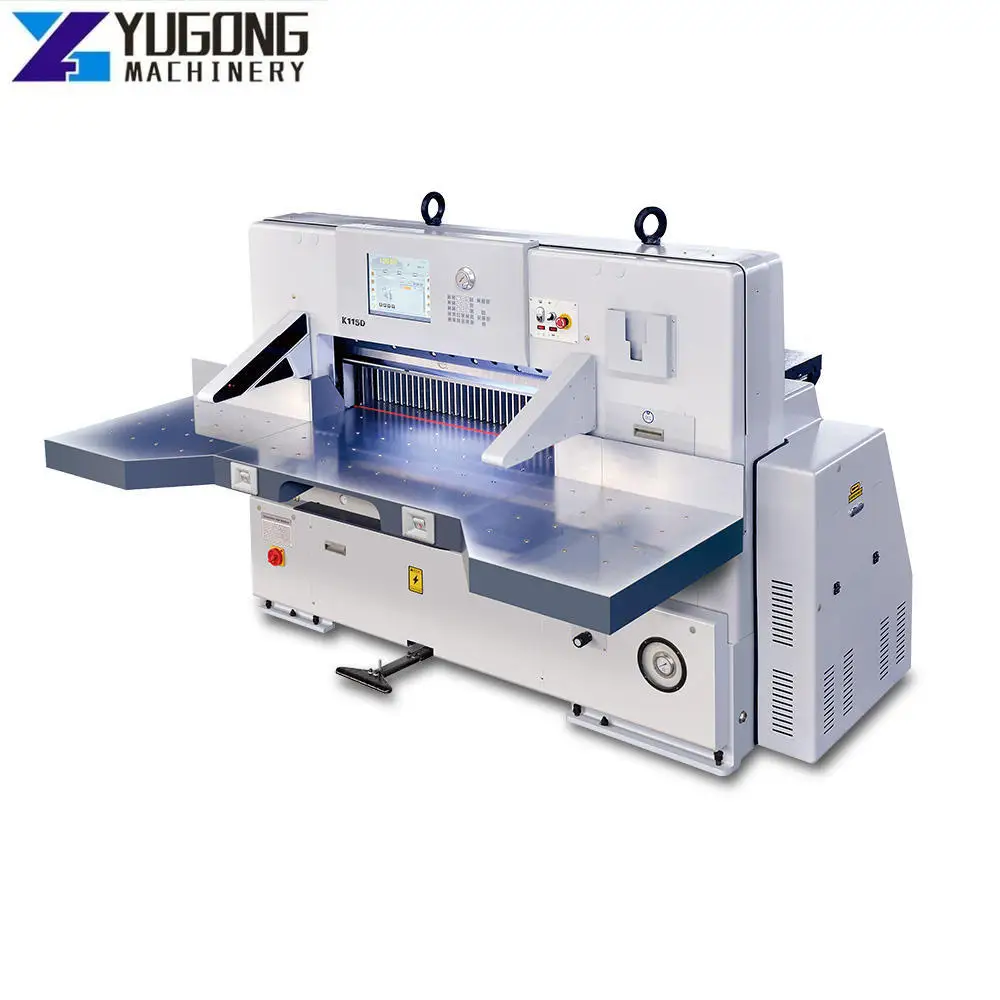 YG Hydraulic Worm Gear Driving Fully Semi Automatic Guillotine Automatic Paper Cutting Machine