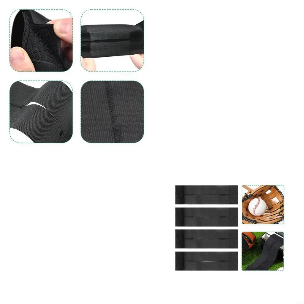 

4Pcs Lacing Strap Elastic Baseball Gloves Wrap Strap Baseball Gloves Wrap Bands