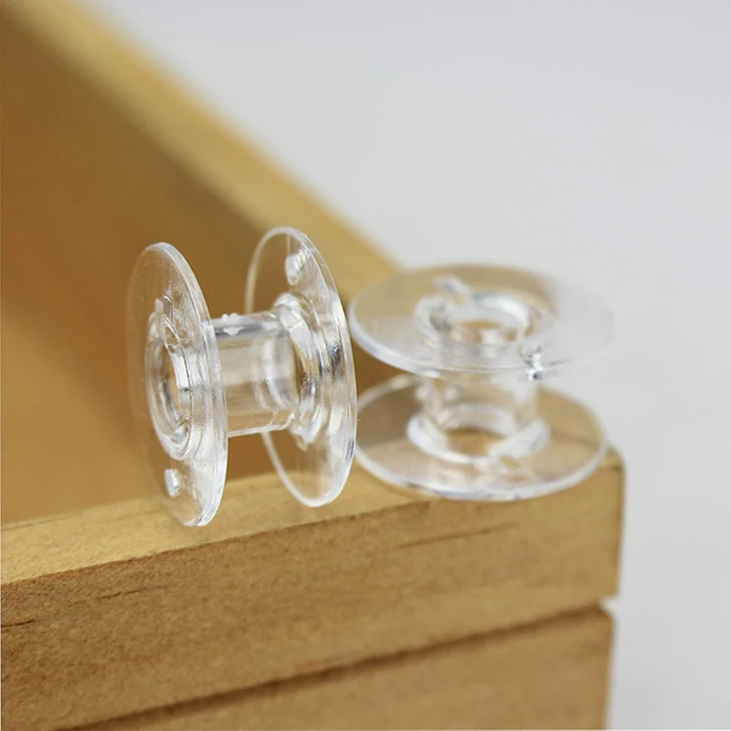 25pcs Home Sewing Machine Bottom Thread Bobbin Set Sewing Accessories Clear Plastic Spools with Storage Box for Brother Janome