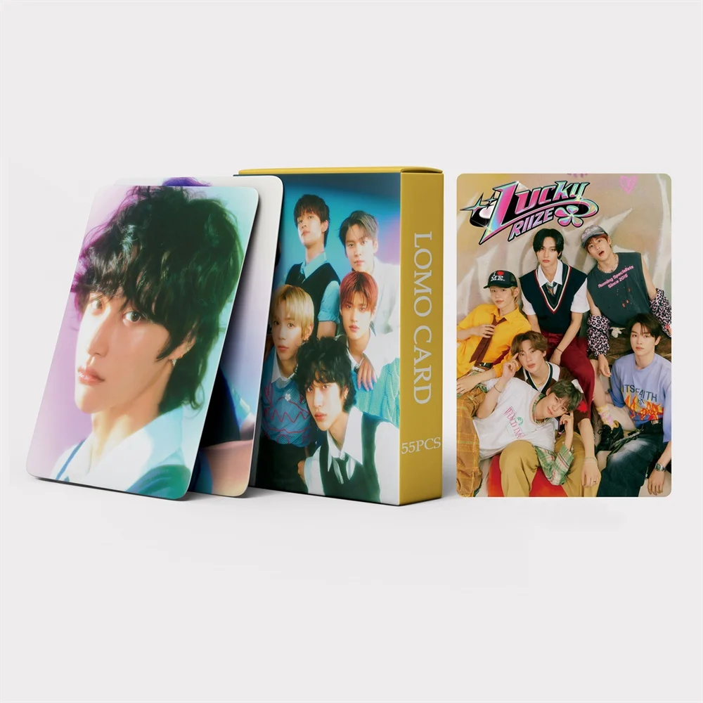 KPOP RIIZE LUCKY HD Photocards Double Sides LOMO Cards Double Sides High Quality Coated Paper INS Style Boxed Postcard Fans Gift