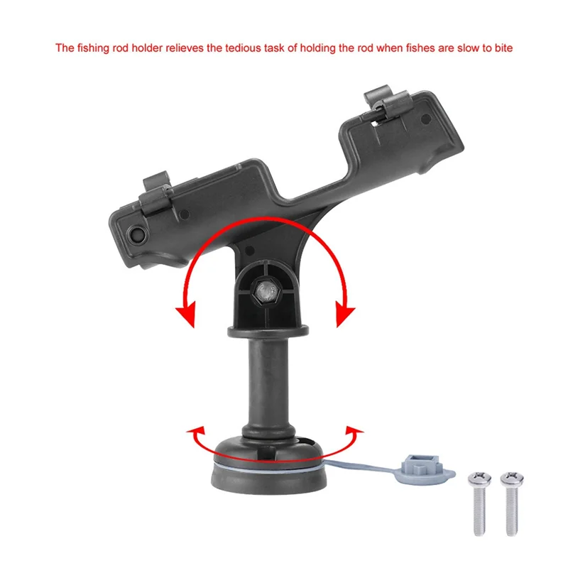 

A51Q-Kayak Держатель удочки Универсальный комплект с регулировкой на 360 градусов Каноэ Draft Рыболовная лодка Держатель удочки Powerlock Черный