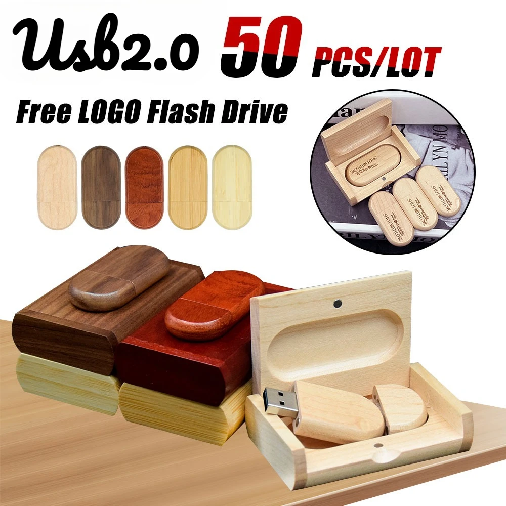

50 шт./лот, высокоскоростной флэш-накопитель USB 2.0, деревянный флэш-накопитель, 8 ГБ, 16 ГБ, 32 ГБ, 64 ГБ, 128 ГБ, USB-накопитель, свадебный подарок (бесплатный логотип)