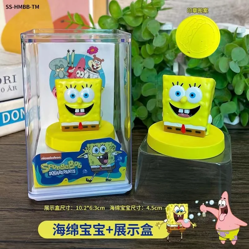 Anime Spongebob StampPatrick Star Mr.Krabs Figures Model Seal Action Figure Cartoon Desktop  Ornament Doll Children\'s Toy Gift ﻿