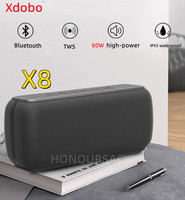 XDOBO X8 60W Portable Waterproof Bluetooth Gaming Speakers High Power TWS Stereo Subwoofer Wireless Sound Outdoor Column