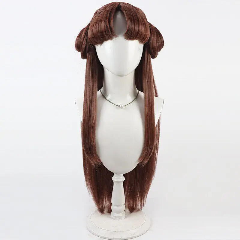 Game Lishu Cosplay Wig Concubine Lishu Long Dark Brown OnePiece Style Cosplay Hair For Comicon Party Adult Women Men