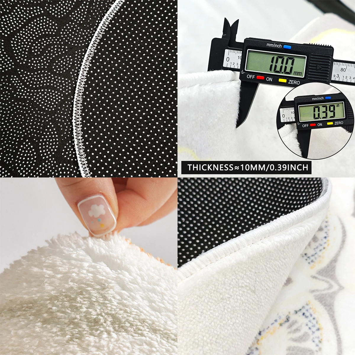 Alfombras redondas minimalistas modernas para sala de estar, alfombras de felpa suaves y esponjosas para dormitorio, mesita de noche, alfombra para guardarropa, Tapis Rond