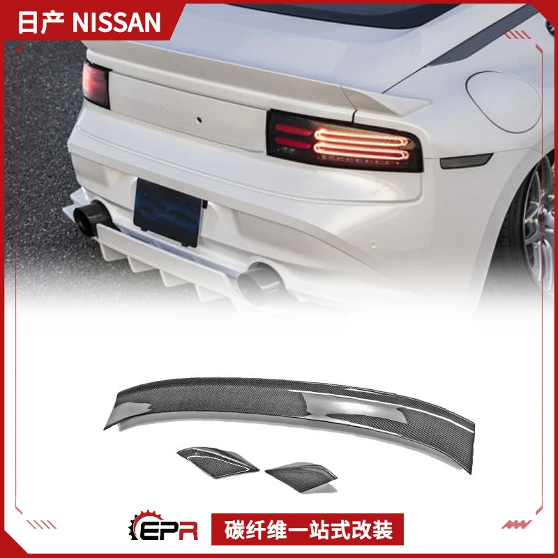 

Подходит для Nissan RZ34 Fairlady 400Z, детали для модификации из углеродного волокна, задний спойлер в стиле KR, фиксированное крыло