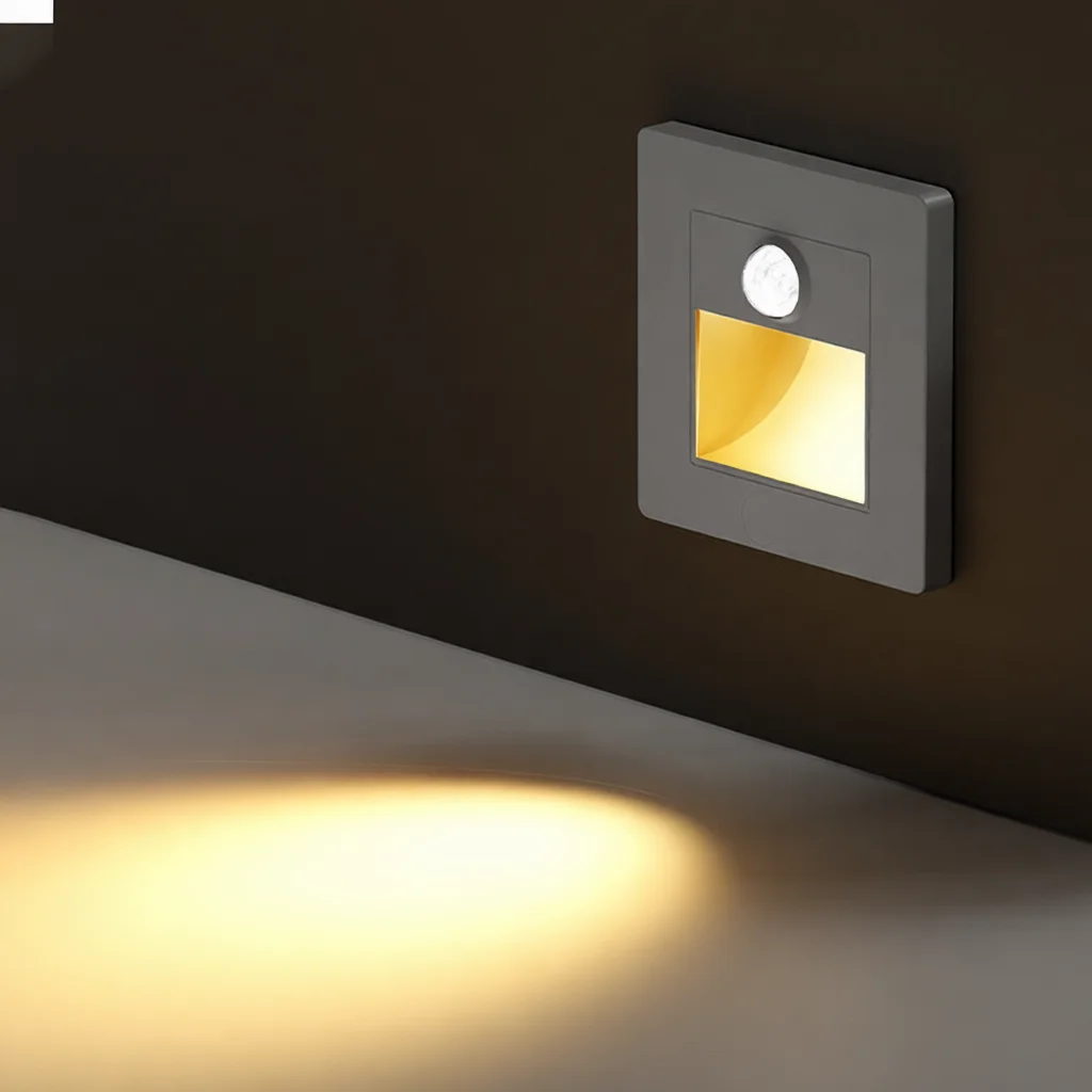 Smart Motion Activated Recessed Ground Light LED Stair Wall Lamp Indoor Corridor Path Way Lighting Energy Saving Lamp