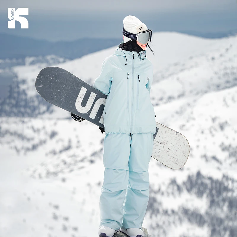 KUFUN Abbigliamento da sci Completi da snowboard ispessito impermeabile Giacca da neve antivento Top Pantaloni Pantaloni larghi Casual Uomo Lady Adolescente