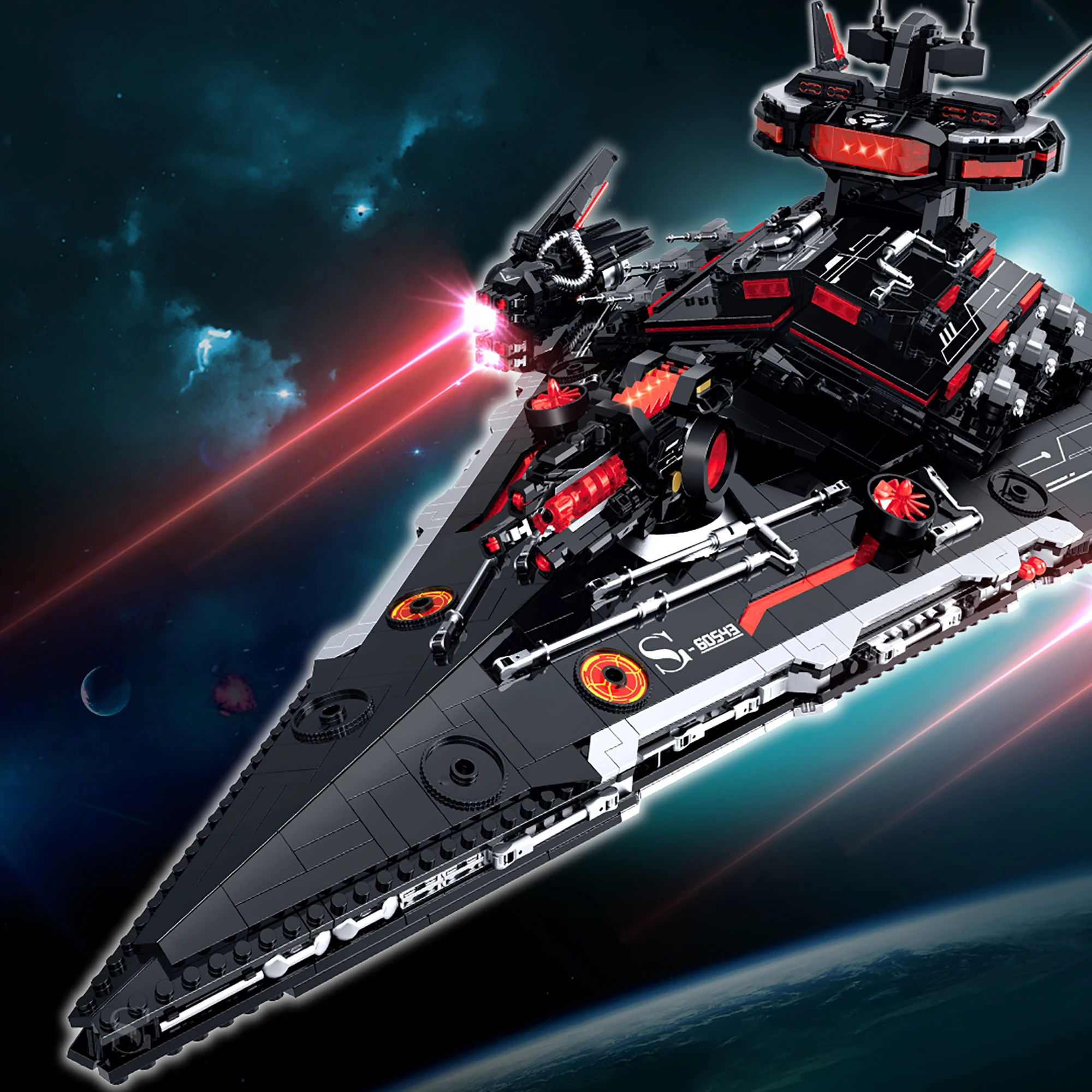 2679 Teile RC Galaktisches Schlachtschiff Bausteine Weltraum-Film Klassischer Schattenflügel-Sternenzerstörer Bausteine Spielzeug für Kinder und Erwachsene Geschenke
