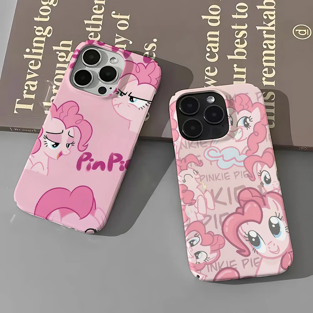 Cute Pink M-My Little Ponies Pinkies Phone Case for IPhone 16 15 14 13 12 11 Pro Max XS XR XSMax 6 7 8 Plus Glossy Hard PC Cover