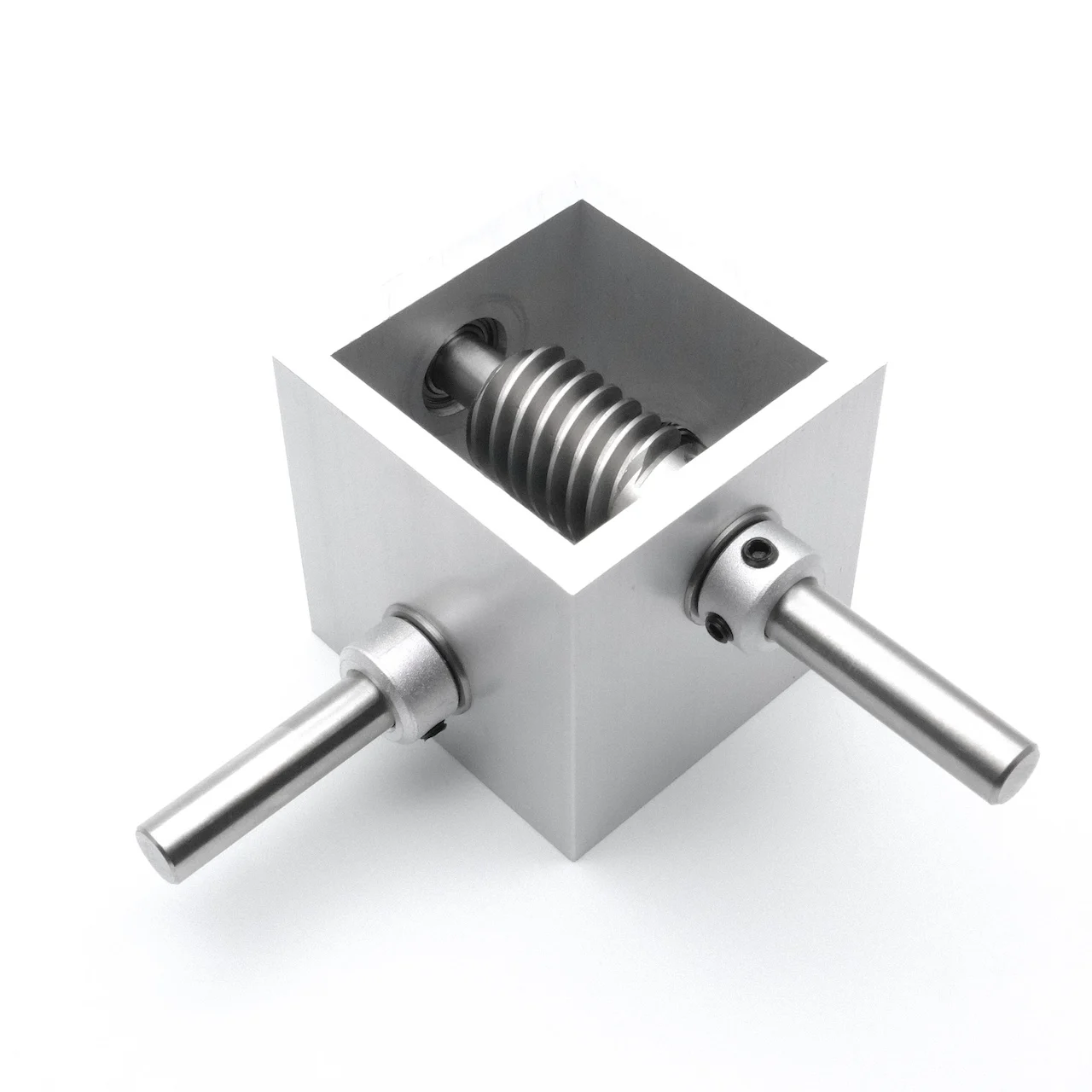 1:5 Turbine Worm Gear TransmissionRight Angle Reverse Box Gearbox 90-Degree Angle Reducer 8mm Corner Device