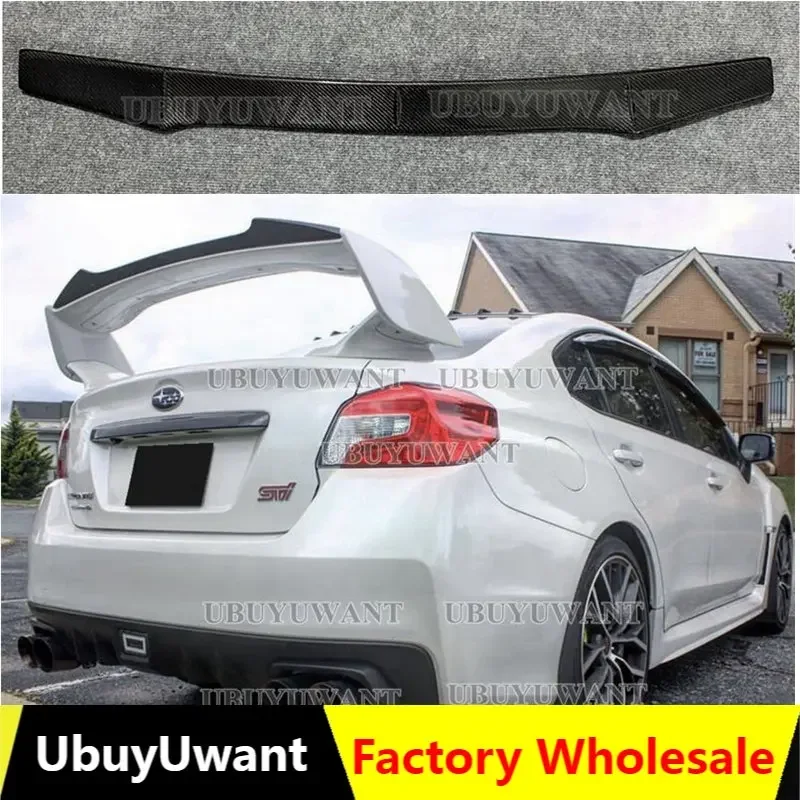 Fit For 2015 2016 2017 2018 2019 2020 2021 Subaru WRX STI 4th Gurney Flap Rear STI Trunk Lip Spoiler Real Carbon Fiber