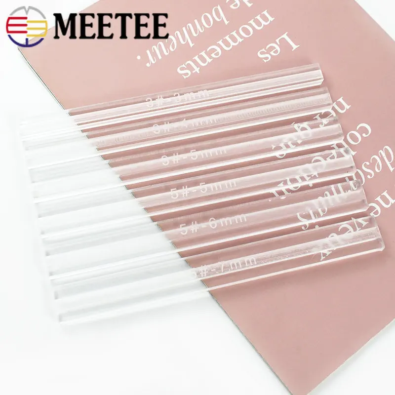 Meetee DIY Ręcznie robione narzędzia skórzane dla 3 osób # 5 #   Zamek błyskawiczny Klejenie Linijka zapobiegająca przepełnieniu Akrylowe zamki Narzędzie do klejenia Akcesoria do szycia