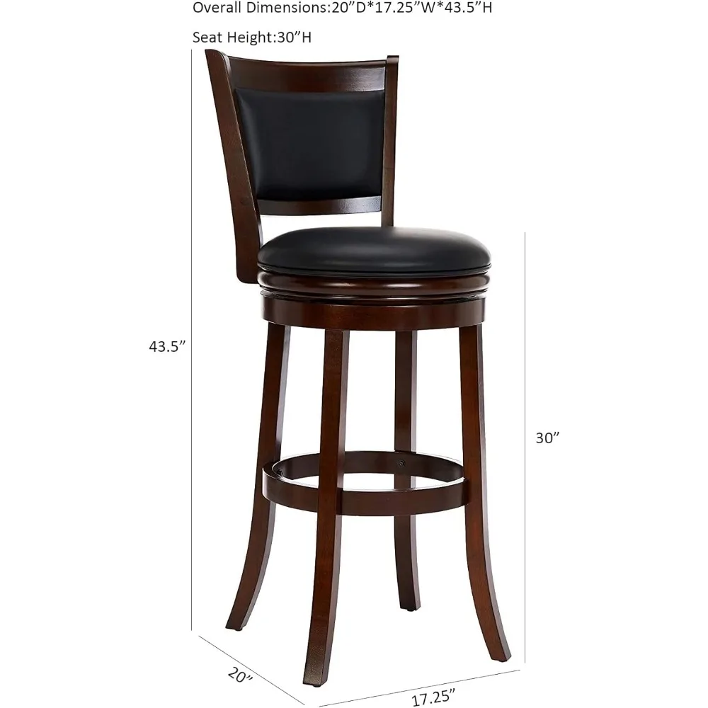 r Height, Pack of 2 Swivel Stool, 29-Inch,2-Pack, Cappuccino