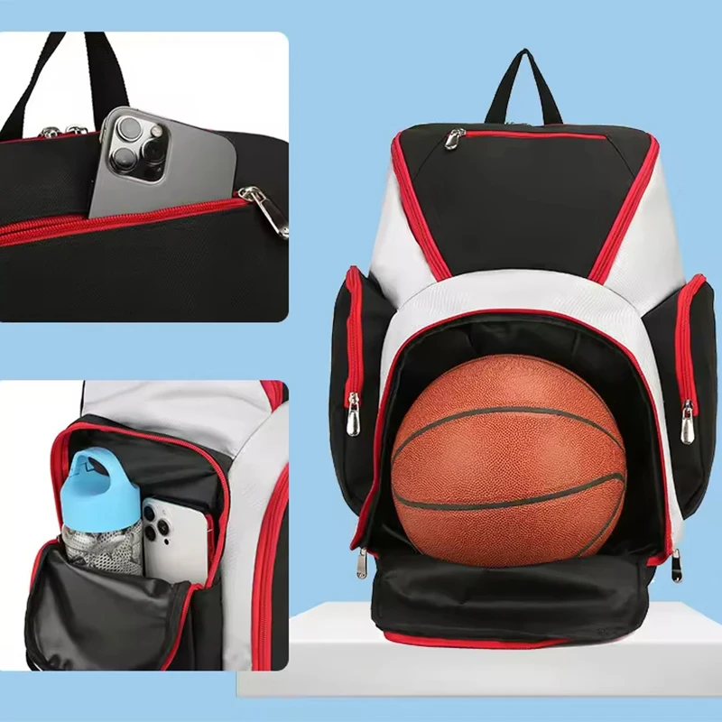 Баскетбольный рюкзак на заказ, персонализированная спортивная сумка с бесплатным логотипом, рюкзак для баскетбольного снаряжения для игроков, тренировочный рюкзак