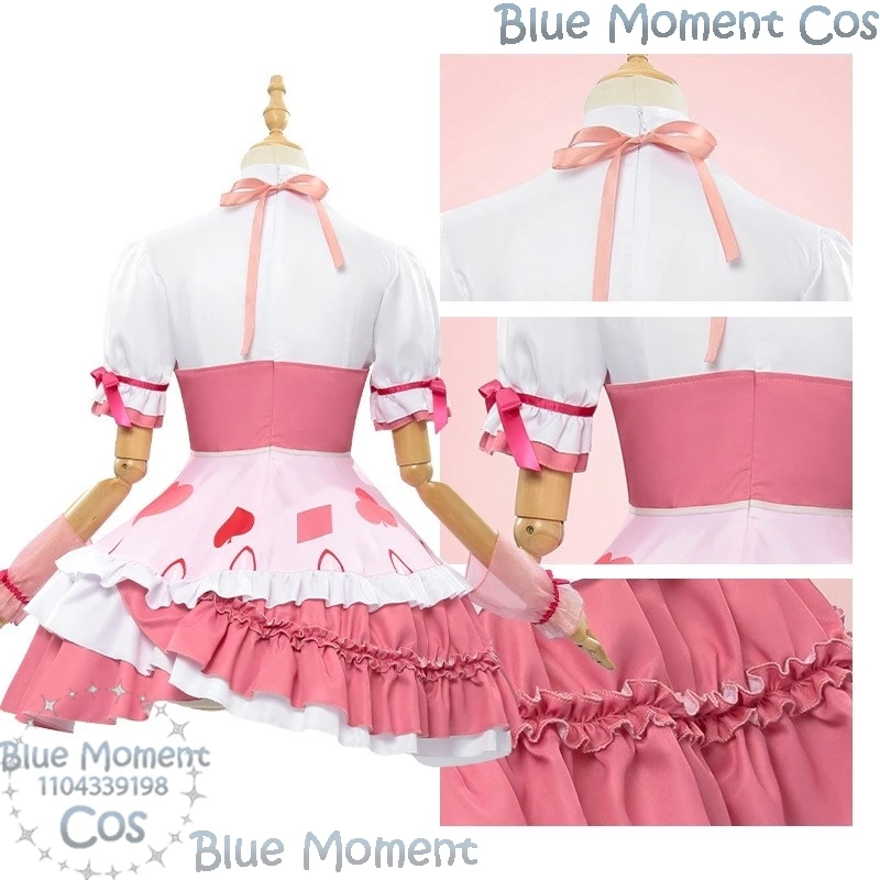 Hinamori Amu Anime Shugo Chara Cosplay Kostüm Perücke Rosa Lolita Kleid Nette Kawai Mädchen Frauen Cos Herz Entsperren Holloween Angepasst