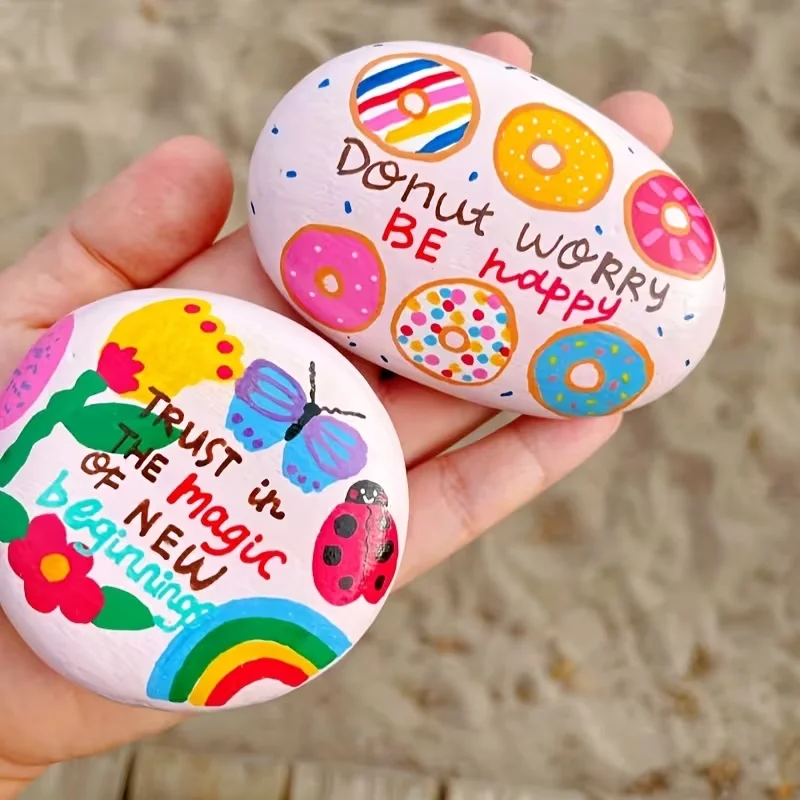 1pc Extra-Large Flat Painting Stone Single Piece Smooth Polished River Rock DIY Hand Painting Craft Decorative Stone for Art