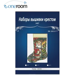 Oneroom-Christmas Man Sock Dimensions Painting, Home Decor, White Canvas, Cross Stitch Kits, Needlework Set, DIY Anniversary