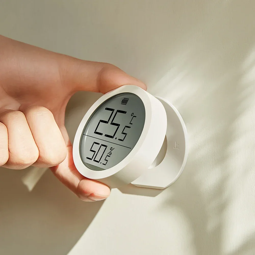 Xiaomi-Sensor de temperatura y humedad Qingping Lite C/E, pantalla LCD, soporte Celsius y Fahrenheit, Cambio para dormitorio y sala de estar