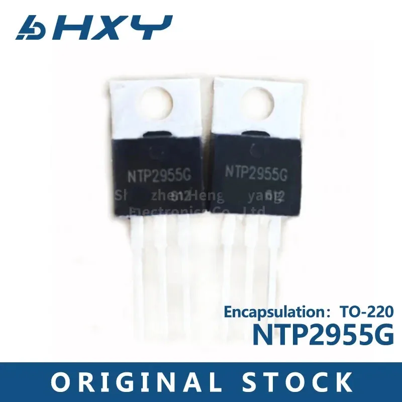 10 Stück NTP2955G FET P-Kanal 60 V 12 A direkt in TO-220 eingesetzt