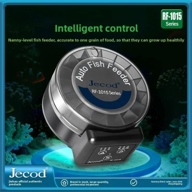 Jebao New Automatic Feeding Fish Tank Feeder RF-1015 with Digital Timing Aquarium Feeding Food Dispenser Fishbowl Accessories