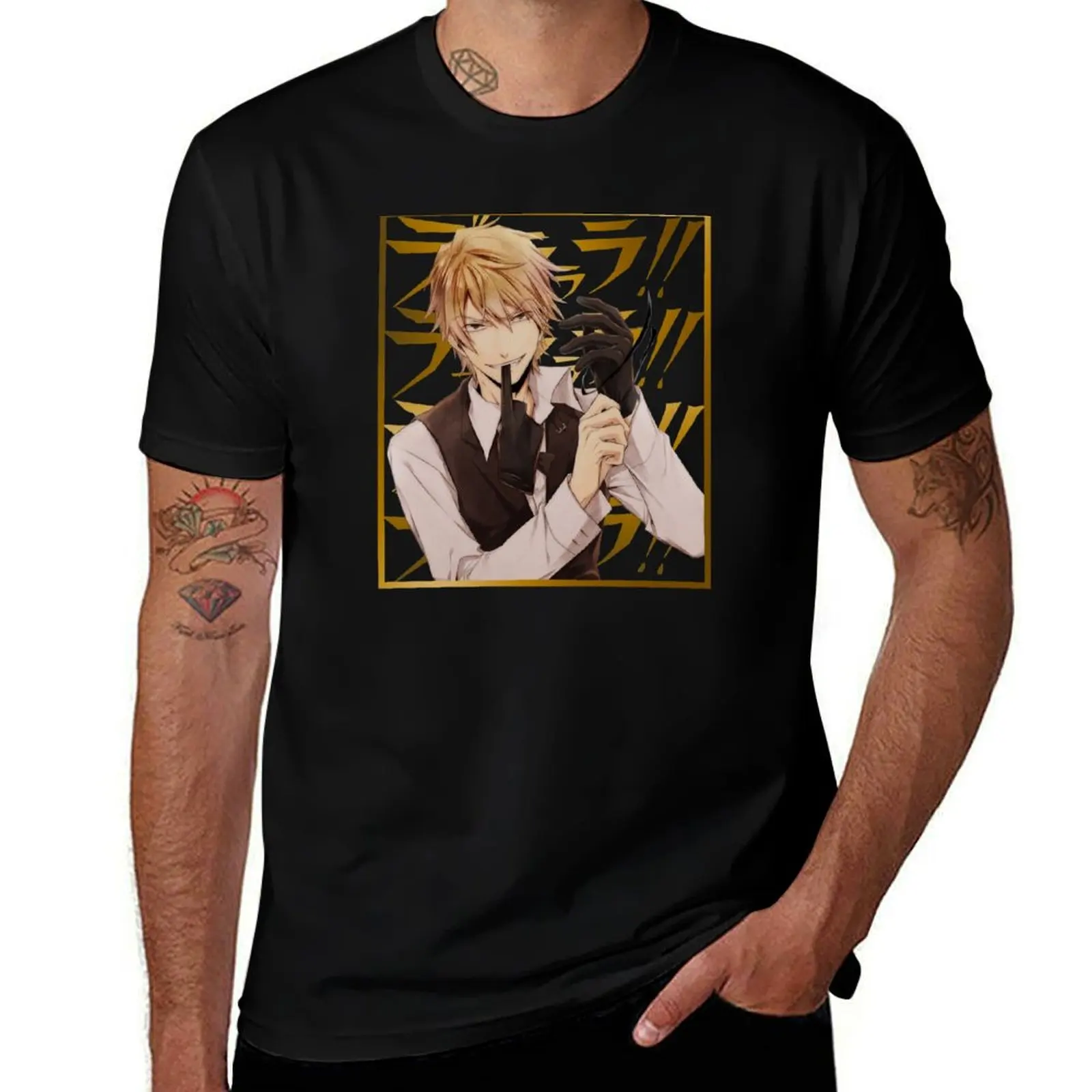 

Shizuo Heiwajima Durarara T-Shirt luxury clothing labubu gifts for boyfriend anime shirt men workout shirt