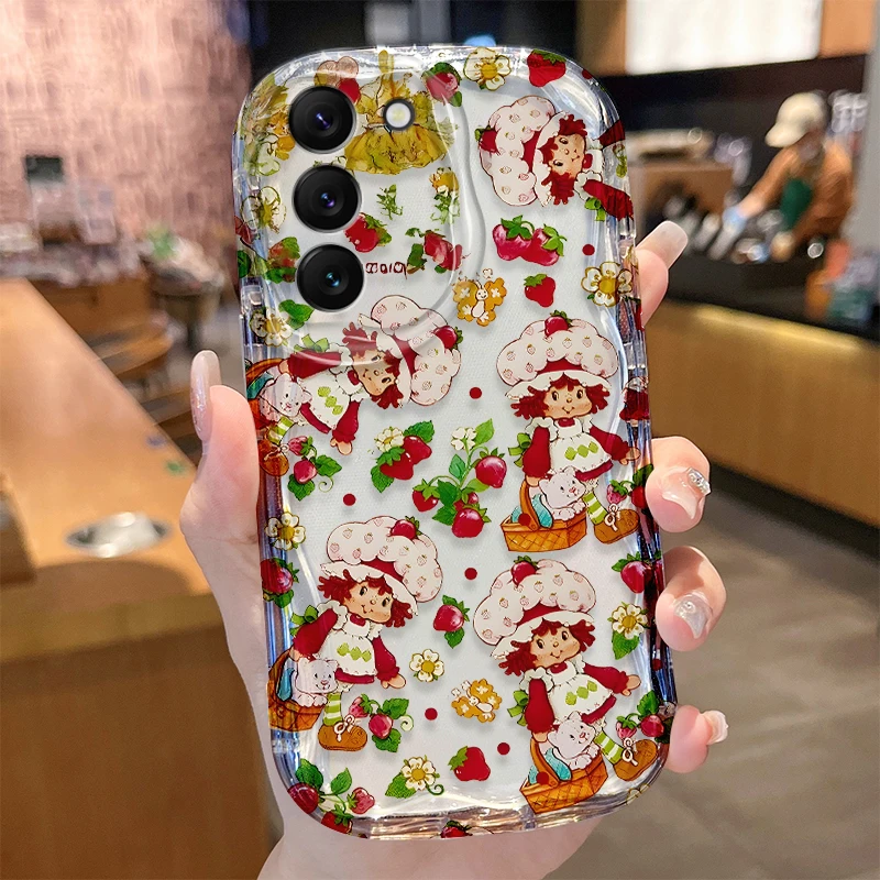 สตรอเบอร์รี่ Shortcake สําหรับ Samsung Galaxy S25 S24 S23 S22 S21 Ultra PLUS S20 FE A73 A72 A71 A56 A55 A54 5G A52 A52S 4G
