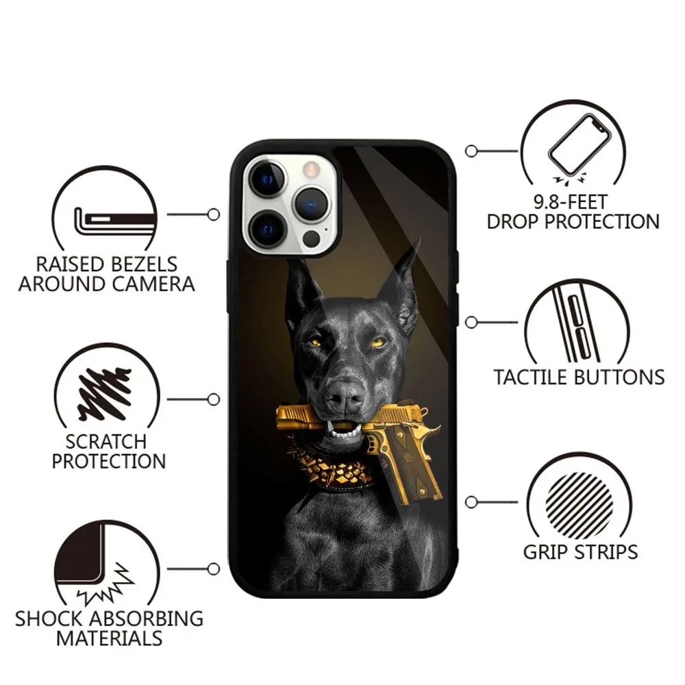 Doberman Dog  Phone Case Strong Magnetic For IPhone 16,15,14,13,Pro,Max,Plus,11,12,Mini For Magsafe Wireless Charging