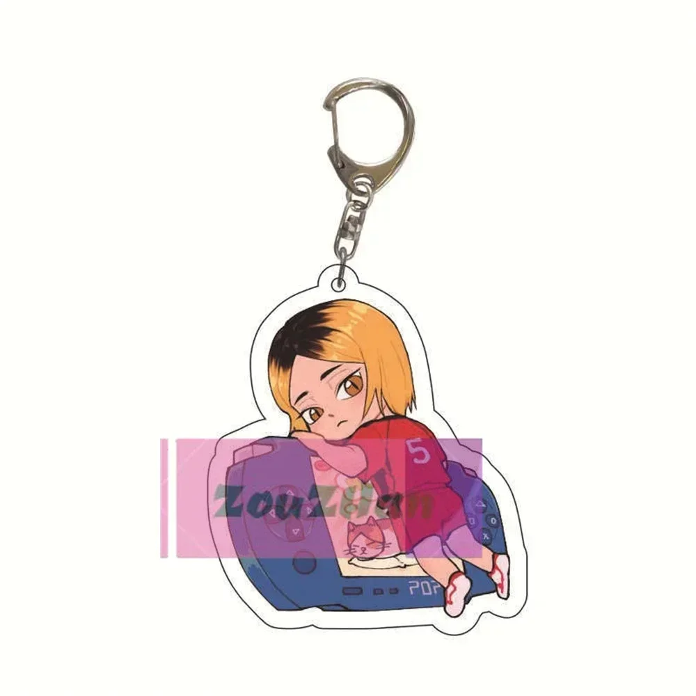 Anime Haikyuu!! Acrylic Volleyball Boy Key Chain, Hinata Shoyo, Kageyama Tobio Figures Keyring, Charm Pendants, Xmas Gifts