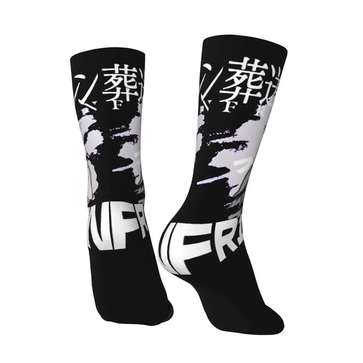 Funny Crazy Sock for Men Grease Hip Hop Harajuku Frieren Beyond Journey's end Happy Quality Pattern Printed Boys Crew