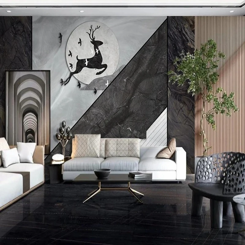 

MU8611 Abstract Marble Texture Mural Wallpaper Custom Wall Covering Home Interior Decoration Wall Papers Papel De Pared 3D