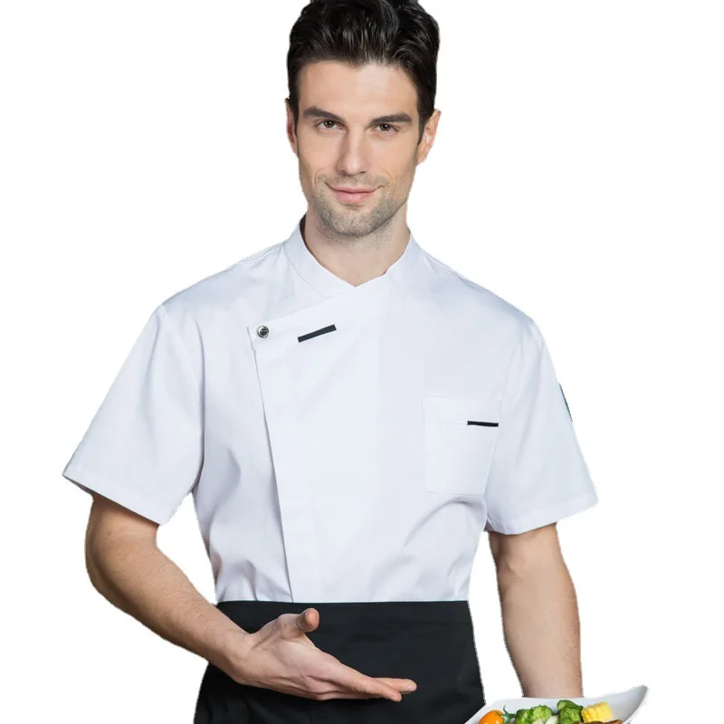 Chaqueta de Chef para hombre, camisas de cocinero, uniforme de camarero de Hotel, restaurante y cocina