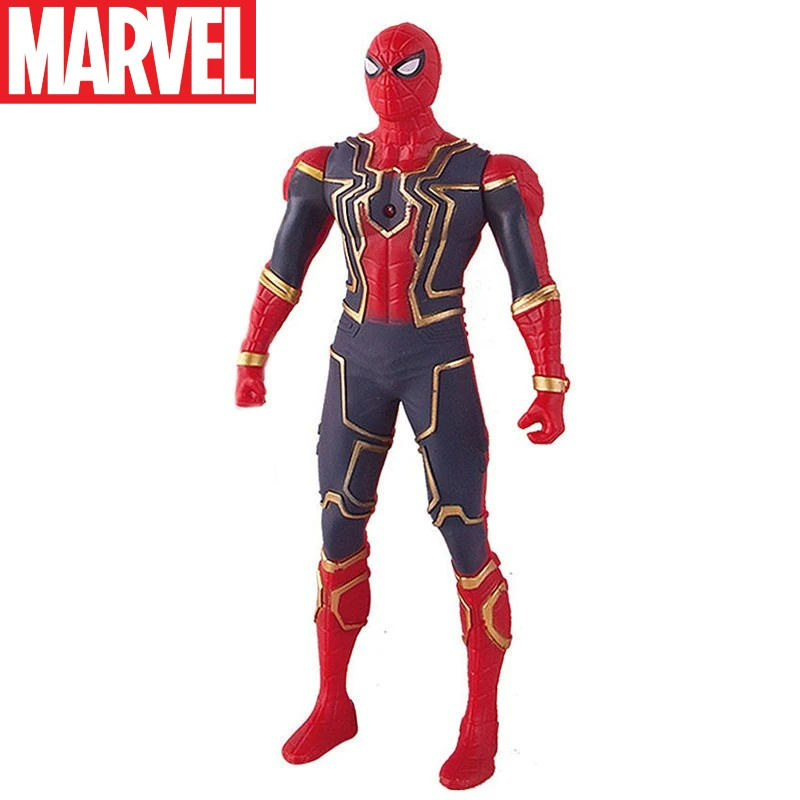 دمية Marvel Avengers المزخرفة المتوهجة للأطفال، هدية عيد الميلاد من الفولاذ لفريق Spider Man