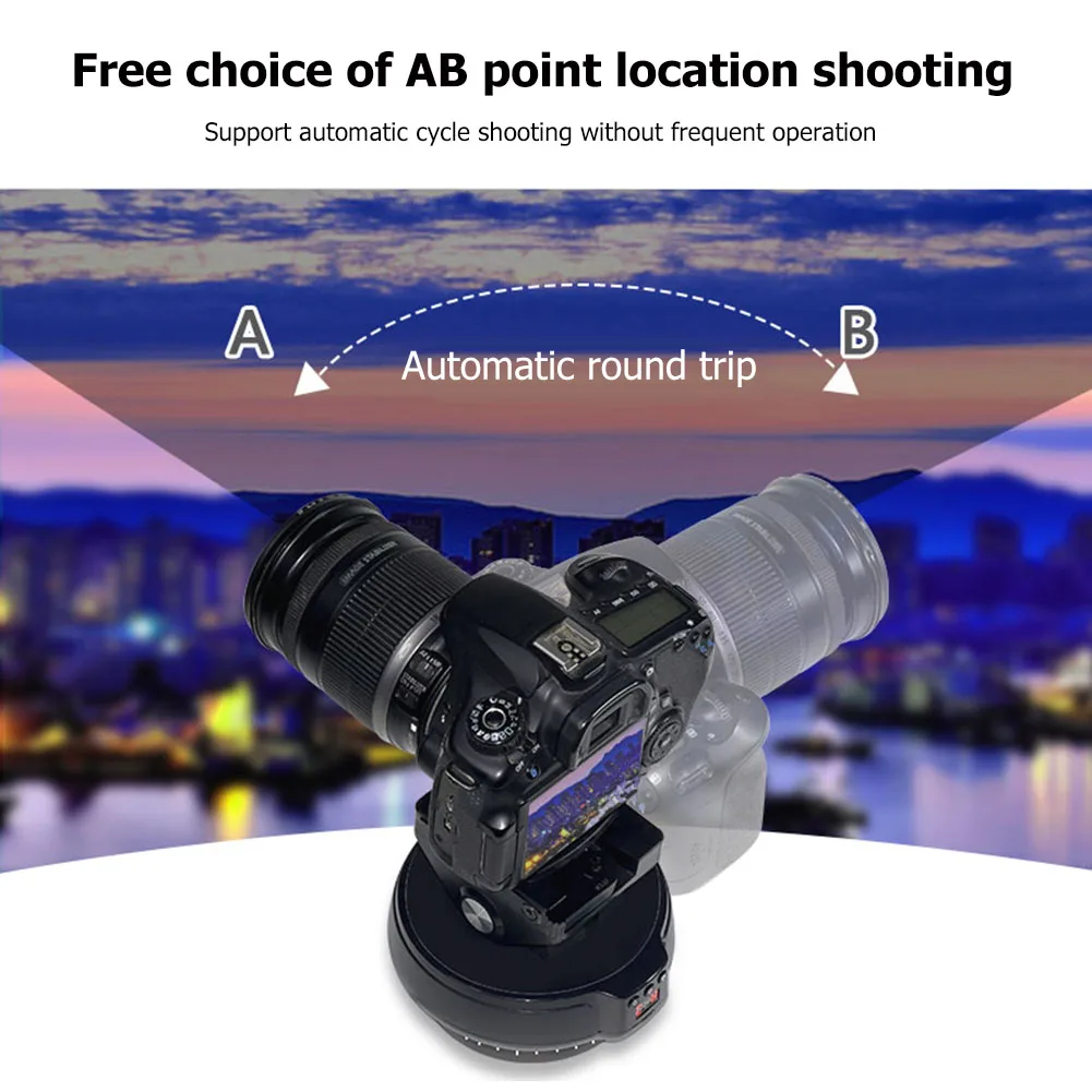 Desiontal YT-1200 Rotation Panoramic Remote Control Pan Tilt Motorized Tripod Electric head for Phones Cameras Tripod Stabilizer